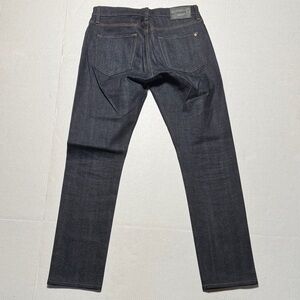 BALDWIN Men's Selvedge Henley Slim‎ Straight Indigo Raw Denim Jeans USA Size 30